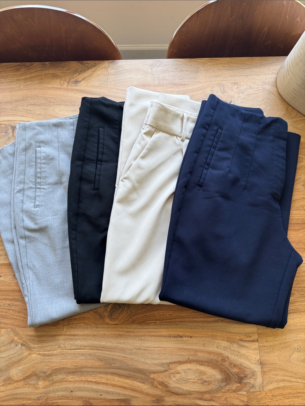 Bundle: Zara high waisted trousers black, navy, ecru, grey - Picture 2 of 7